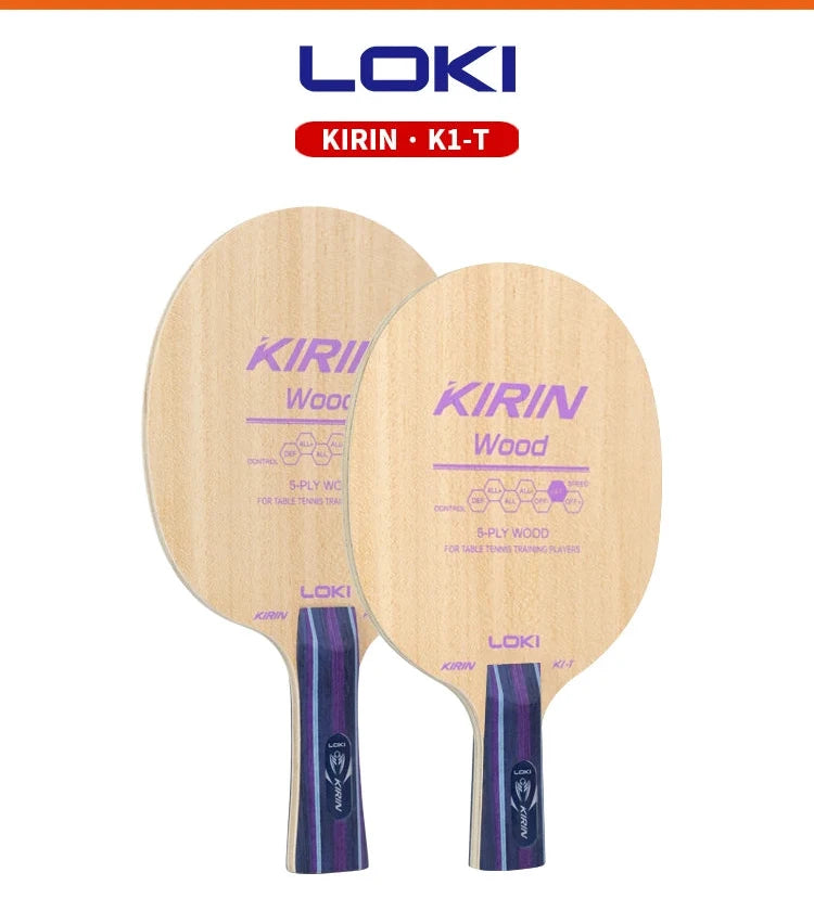 Loki K1-T - Lame de Tennis de Table Bois Pur